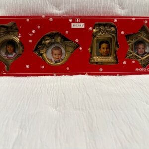 Gold Photo Ornament Set